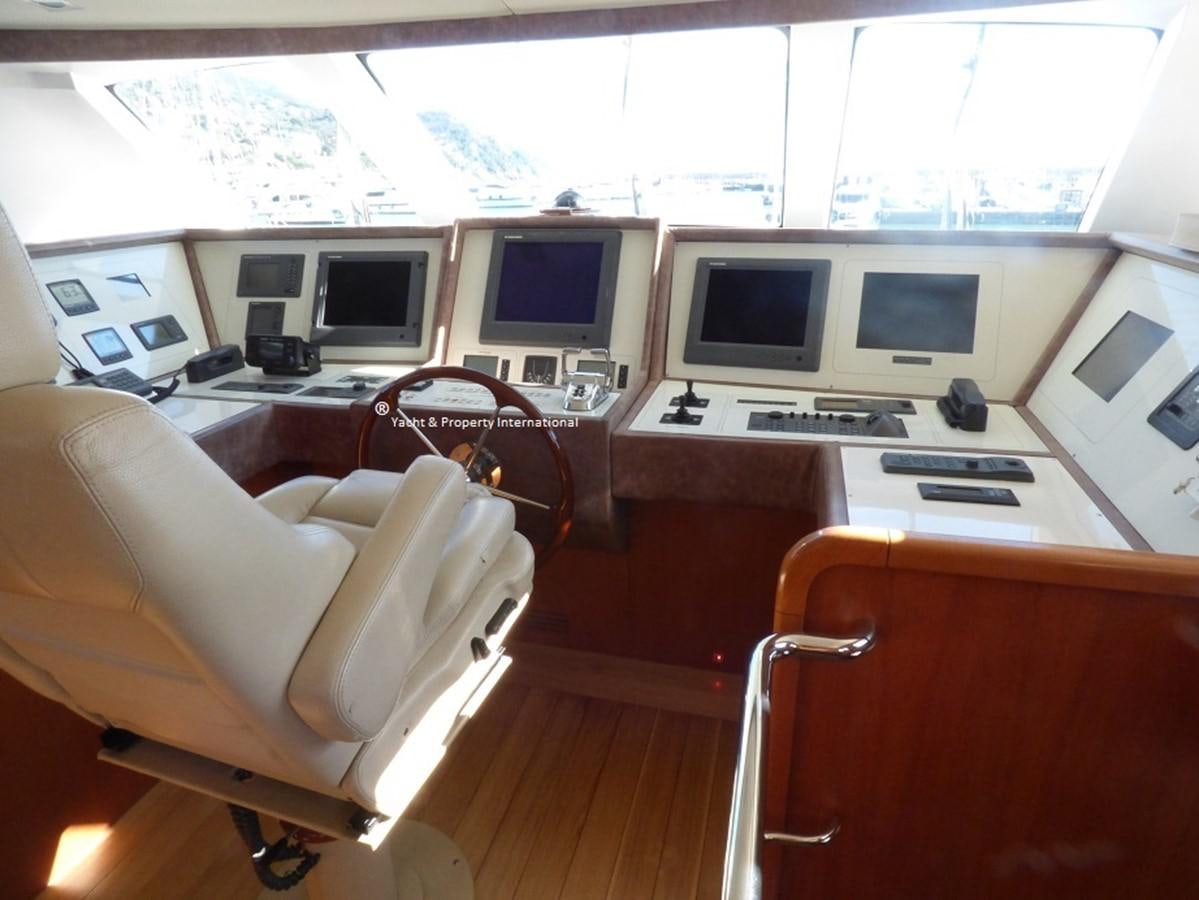 a room with computers and monitors aboard BENETTI STYLE Yacht for Sale