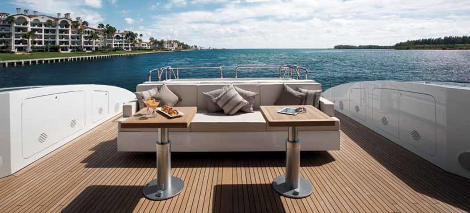 a table on a boat aboard AXTANA Yacht for Sale
