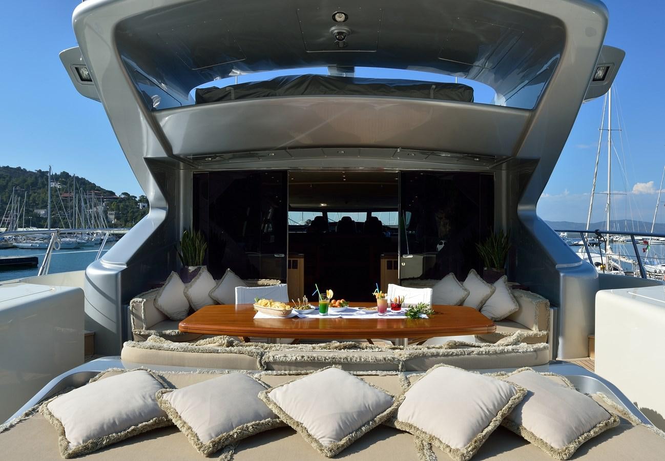 a boat on a boat aboard MANGUSTA 108 - BECOOL - CAREFULLY USED Yacht for Sale