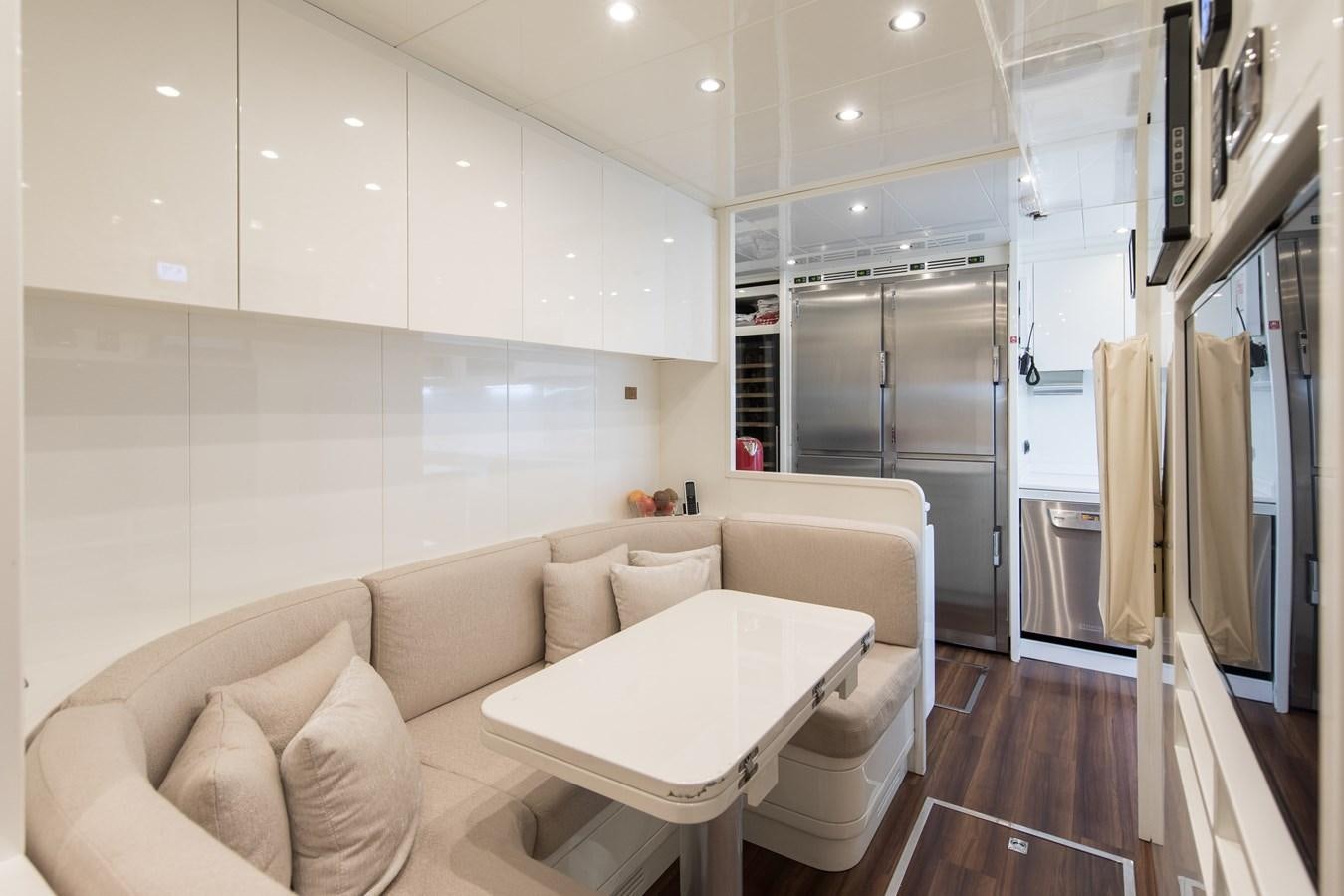 a living room with a couch aboard FATAMORGANA Yacht for Sale