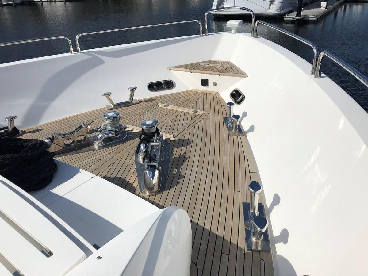 a model of a boat aboard UNICO Yacht for Sale