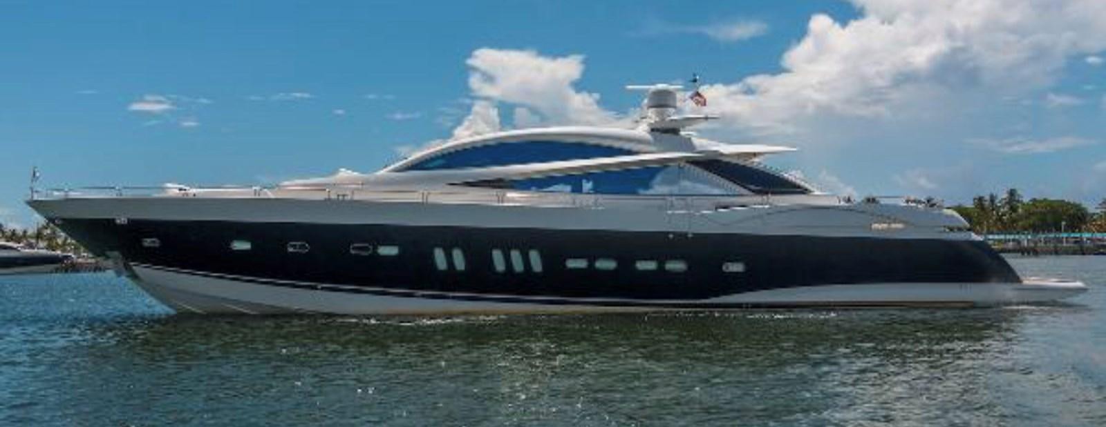 a large ship in the water aboard UNICO Yacht for Sale