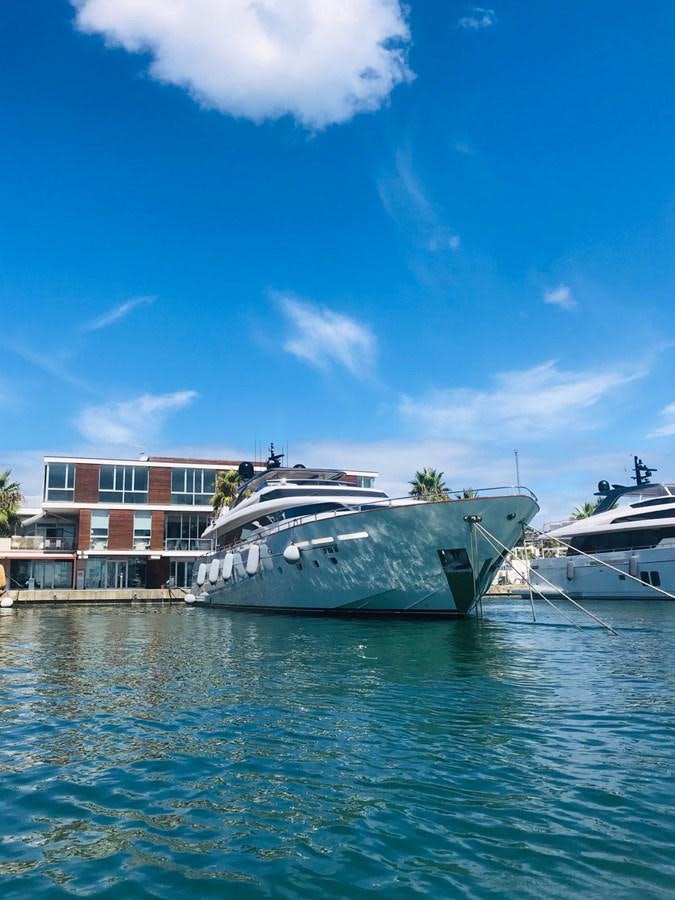 a group of boats in a harbor aboard FIFTH AVENUE Yacht for Sale