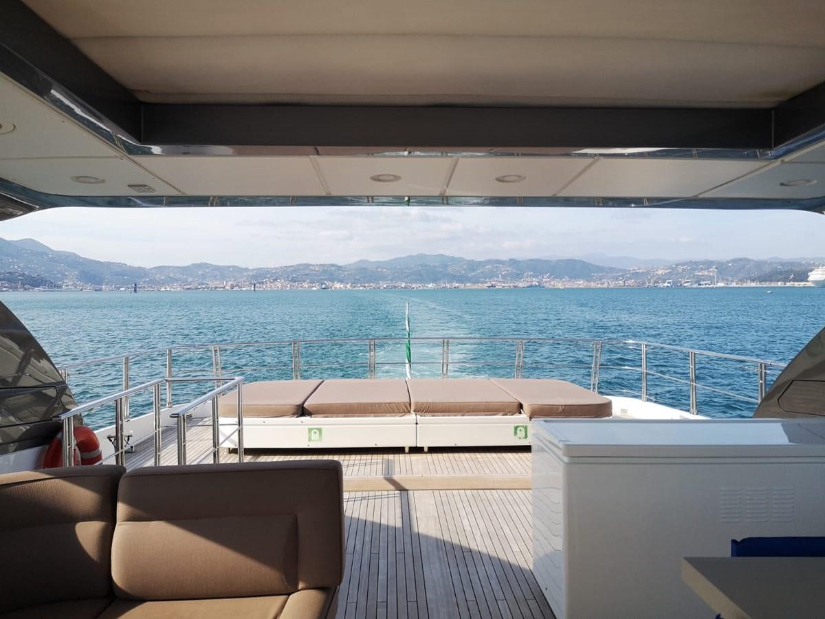 a boat on a deck aboard FIFTH AVENUE Yacht for Sale