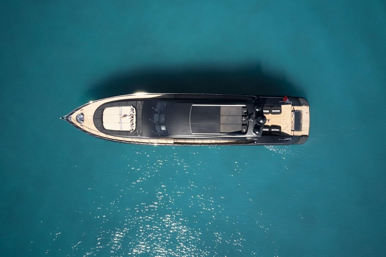 a metal object floating in the water aboard MANGUSTA 108 Yacht for Sale