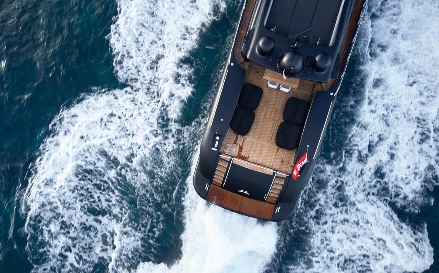 a boat in the water aboard MANGUSTA 108 Yacht for Sale