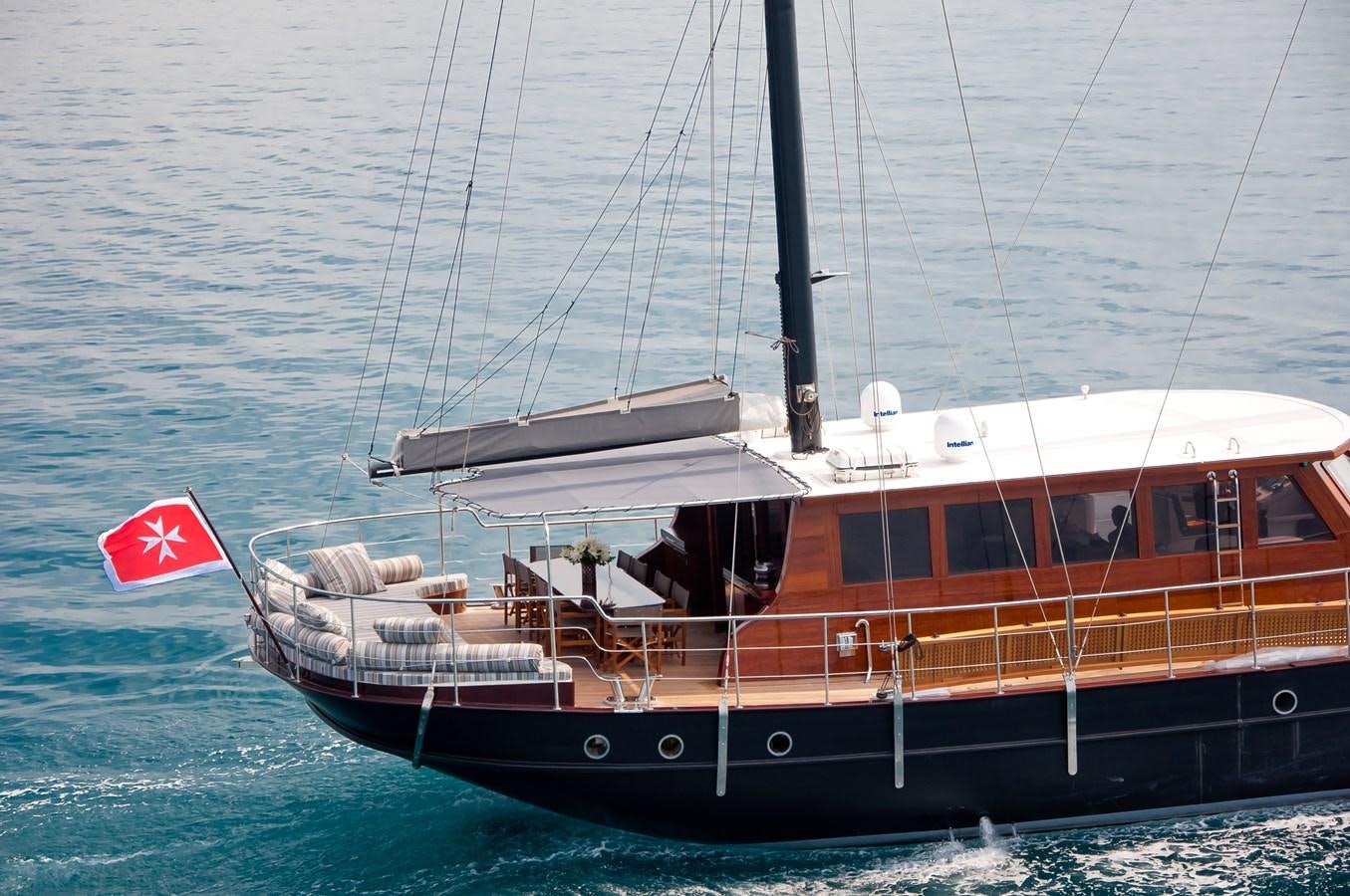 a boat in the water aboard VITA DOLCE Yacht for Sale