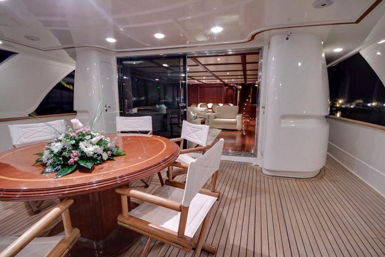a room with a table and chairs aboard GIHRAMAR Yacht for Sale