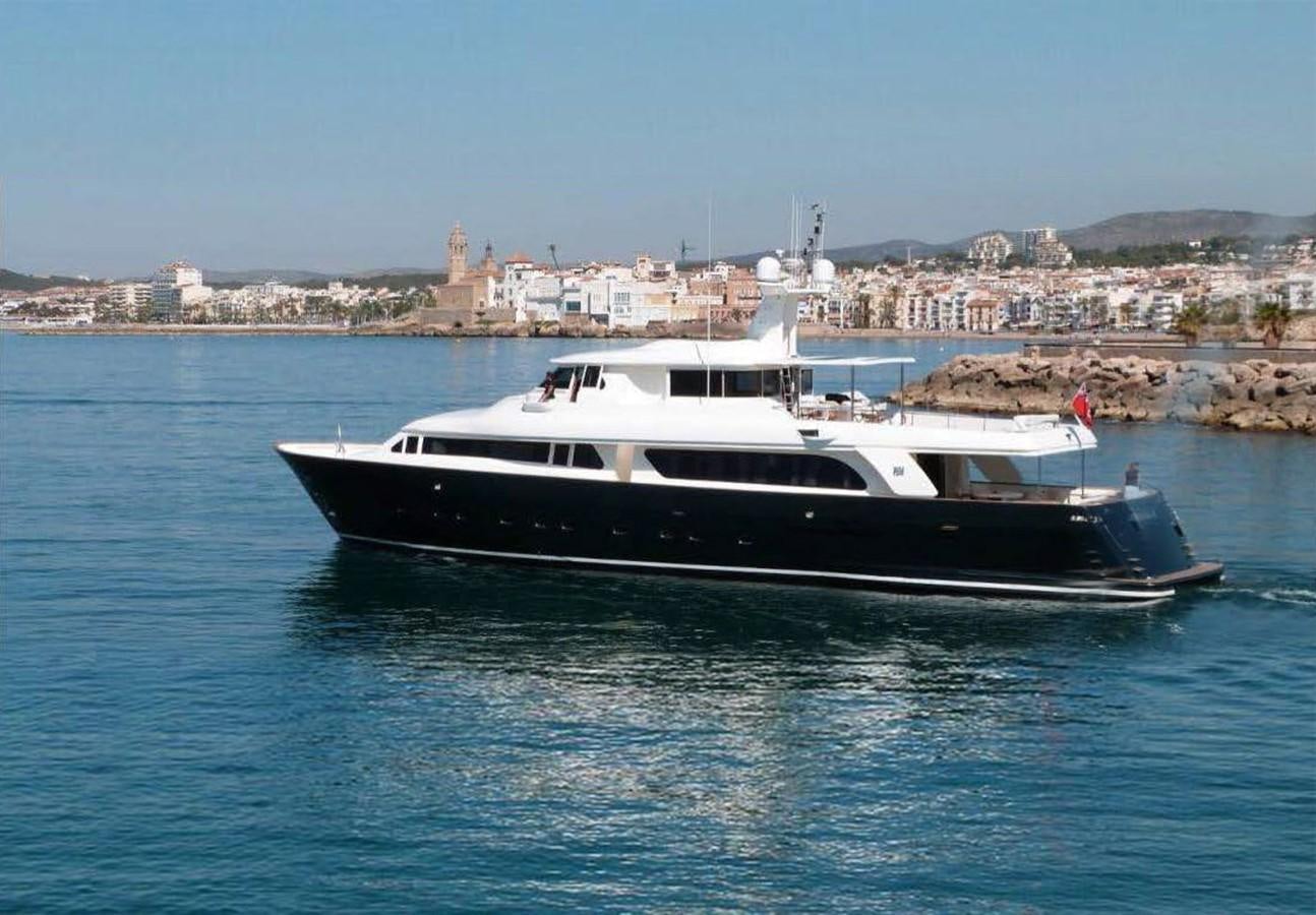 a boat in the water aboard GIHRAMAR Yacht for Sale