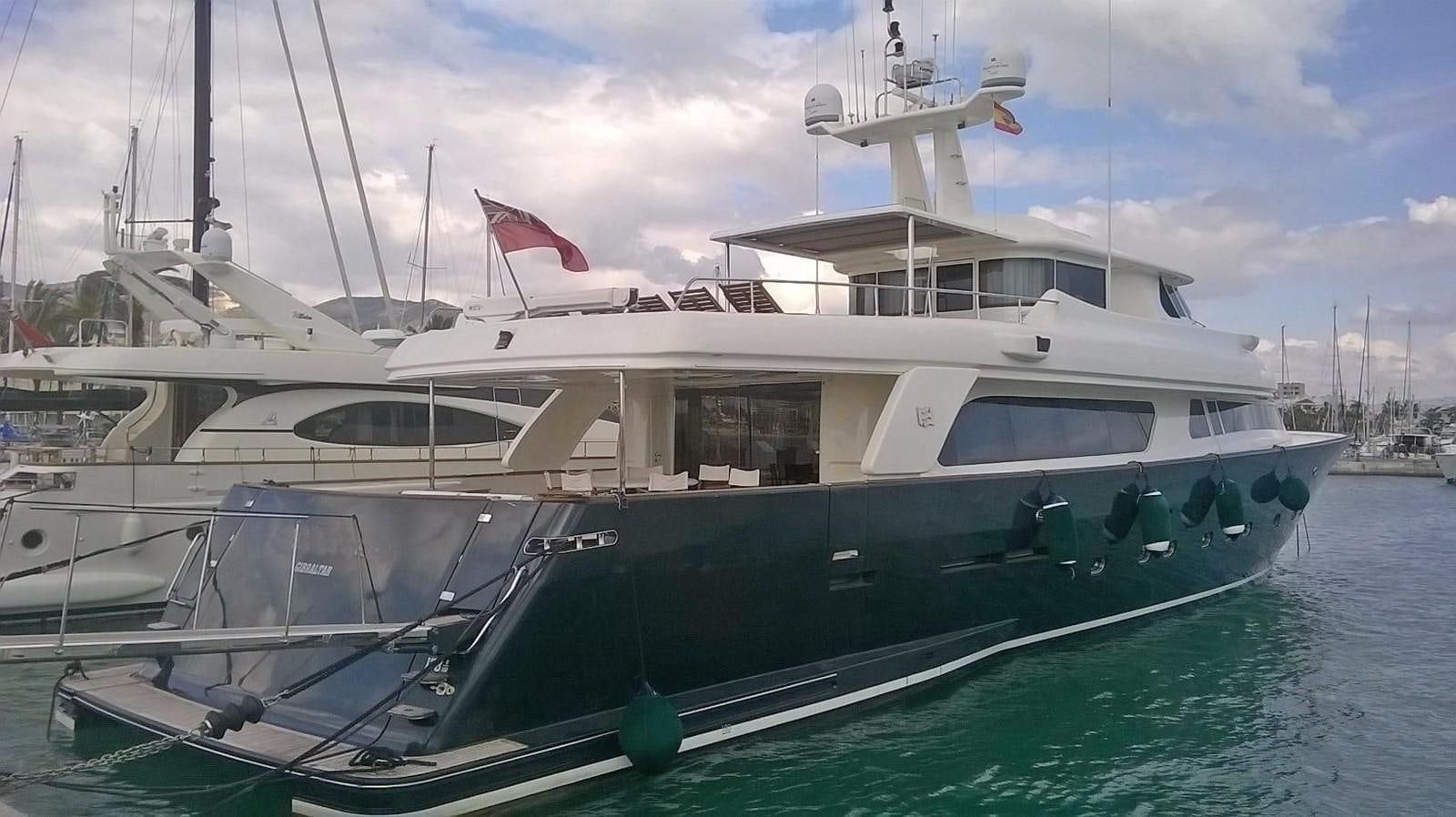 a boat in the water aboard GIHRAMAR Yacht for Sale