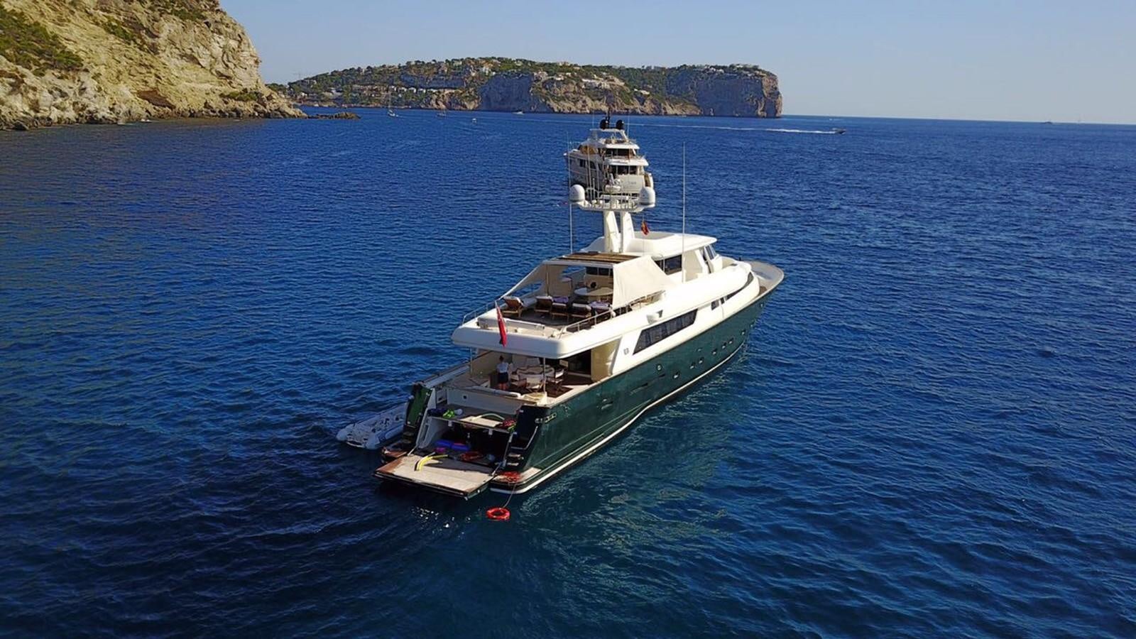 a boat in the water aboard GIHRAMAR Yacht for Sale