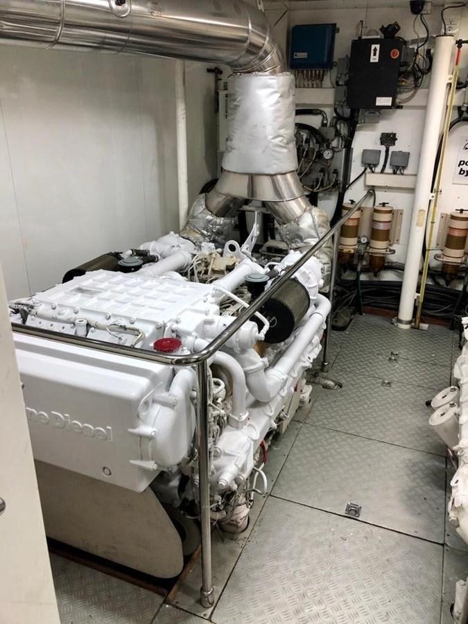 a machine in a room aboard GIHRAMAR Yacht for Sale