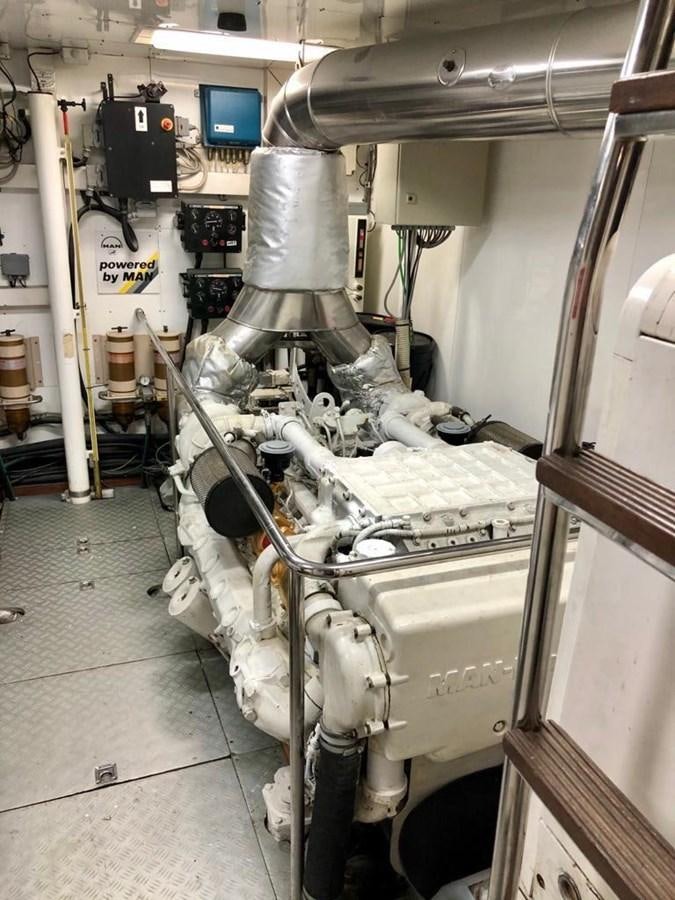 a machine in a room aboard GIHRAMAR Yacht for Sale