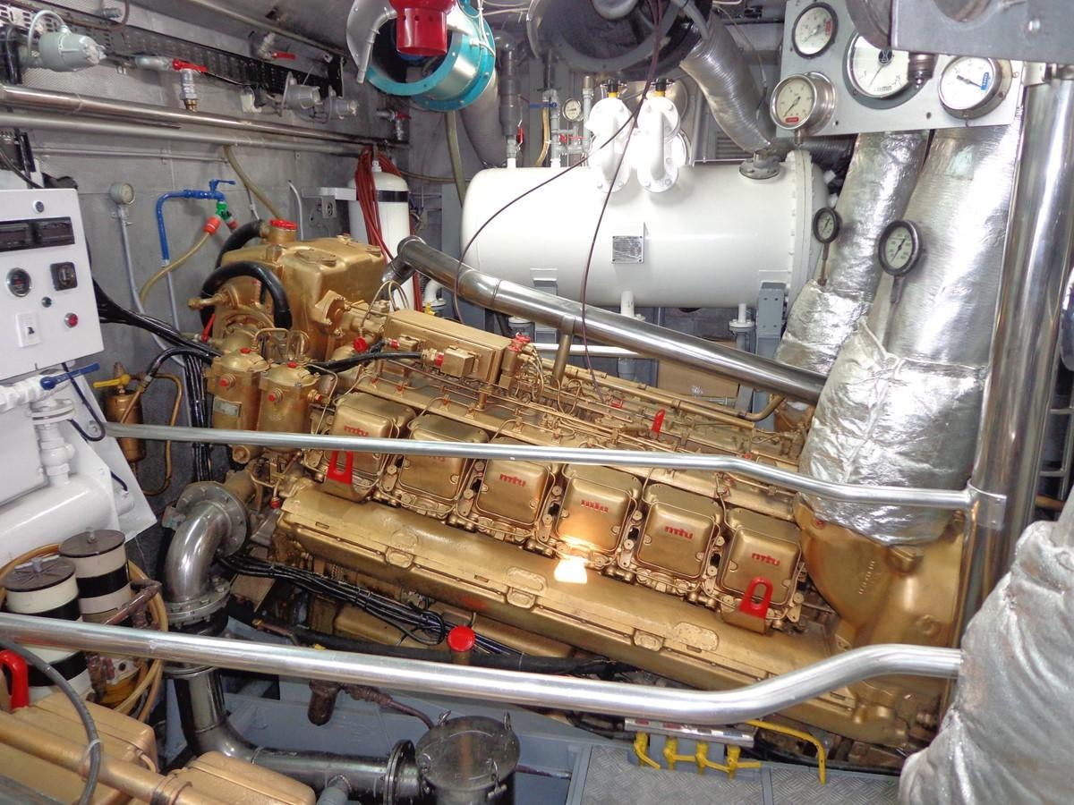 a machine with wires and tubes aboard AKHIR 31 Yacht for Sale