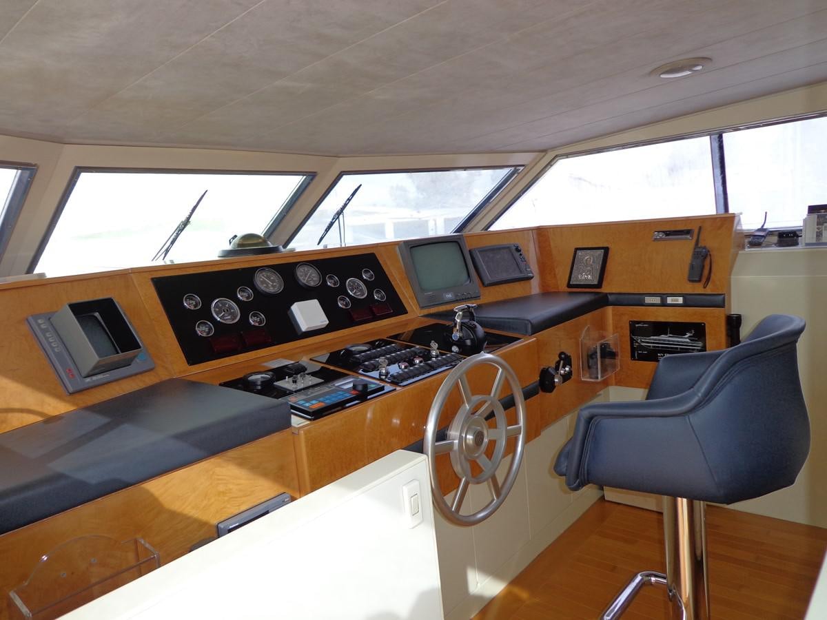 a control panel in a control room aboard AKHIR 31 Yacht for Sale