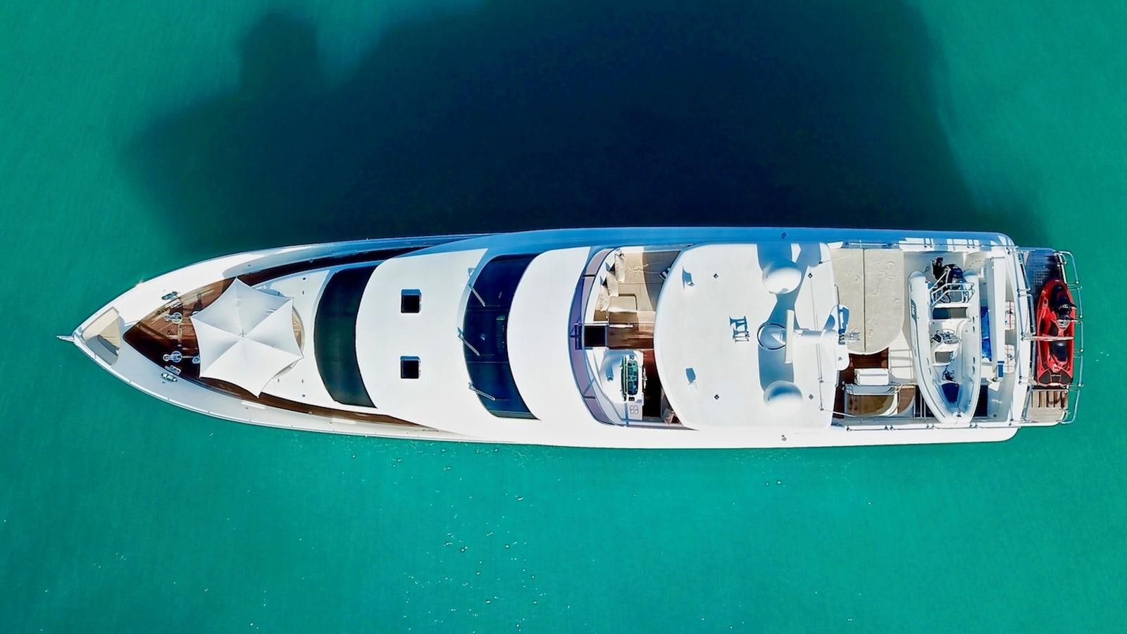 a close-up of a white boat aboard EUPHORIA Yacht for Sale