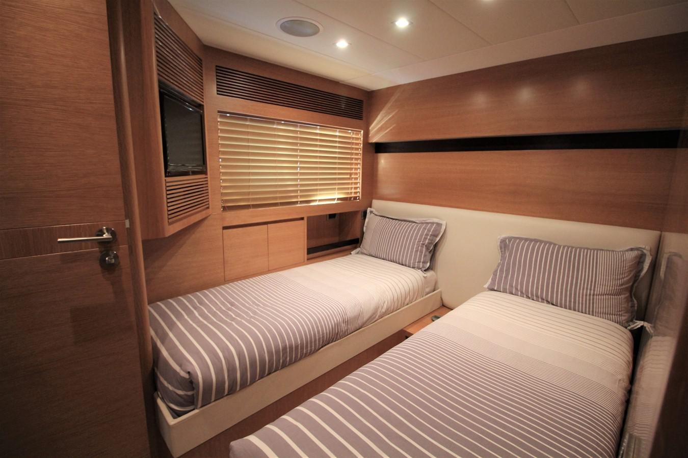 a room with two beds aboard EUPHORIA Yacht for Sale