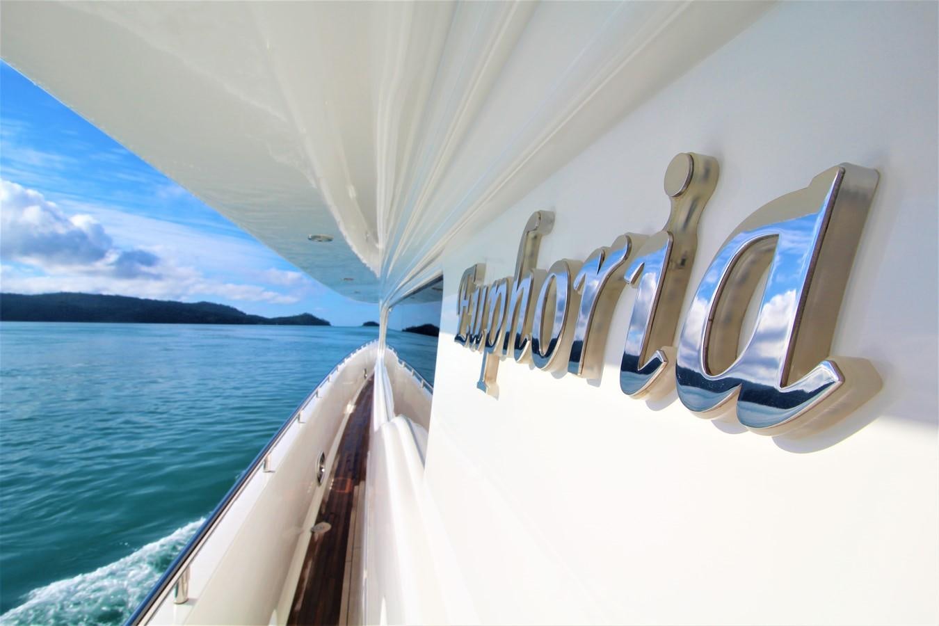 a boat with a number on the front aboard EUPHORIA Yacht for Sale