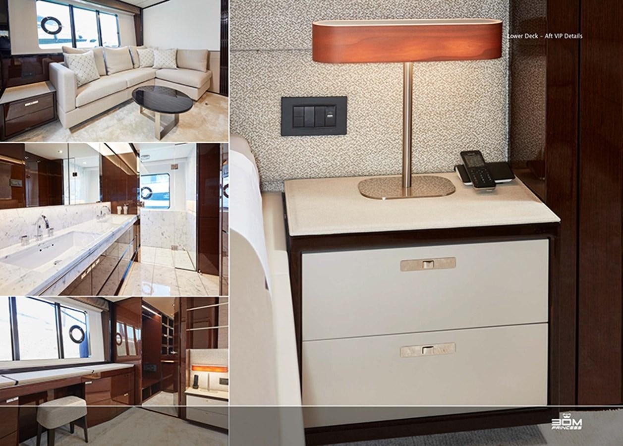 a room with a desk and a lamp aboard PRINCESS 30M Yacht for Sale