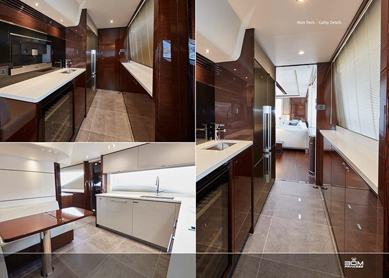 a large room with a large counter and a sink aboard PRINCESS 30M Yacht for Sale