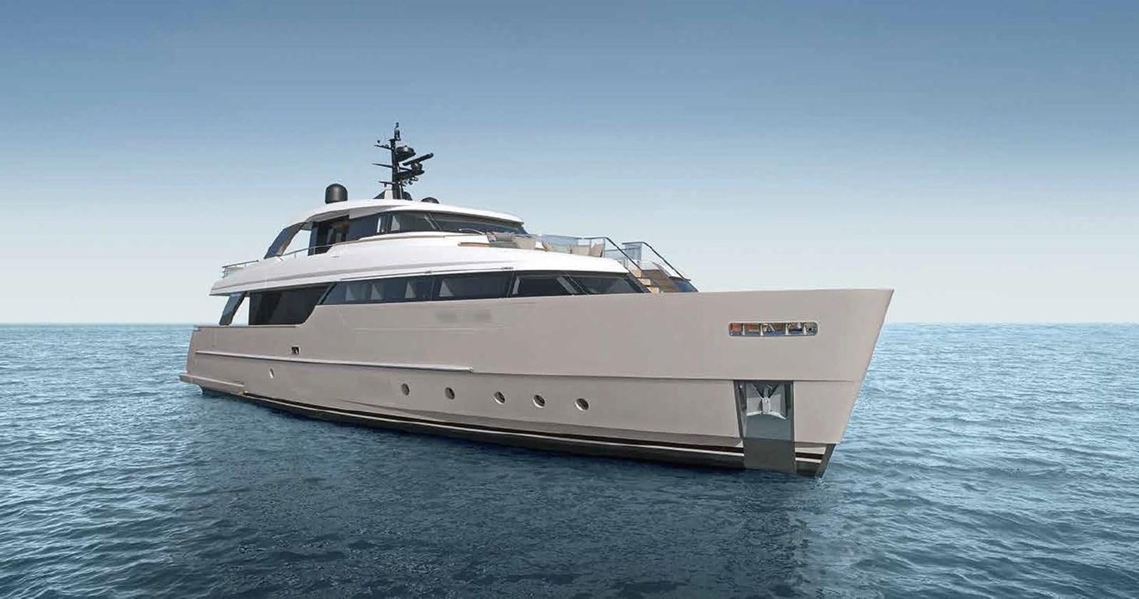 a white yacht in the water aboard CLIC Yacht for Sale