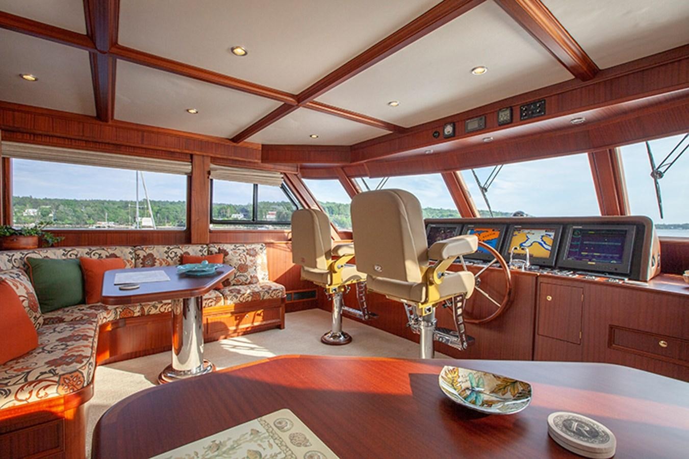 a room with a table and chairs aboard RHAPSODY Yacht for Sale