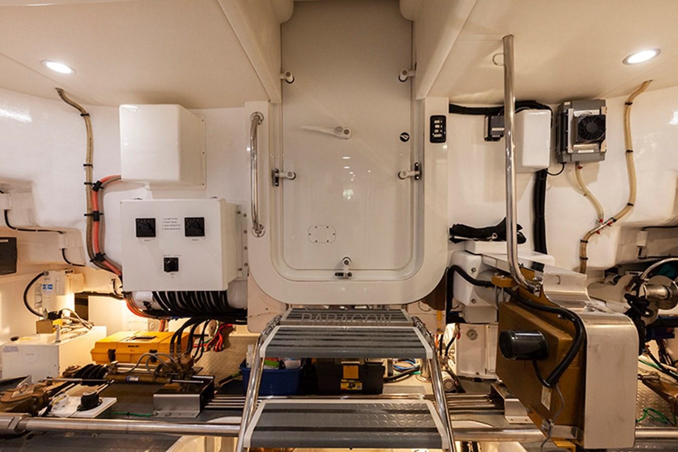 a machine in a room aboard RHAPSODY Yacht for Sale