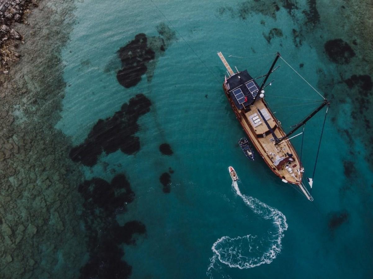 a boat in the water aboard CAPRICORN 1 Yacht for Sale