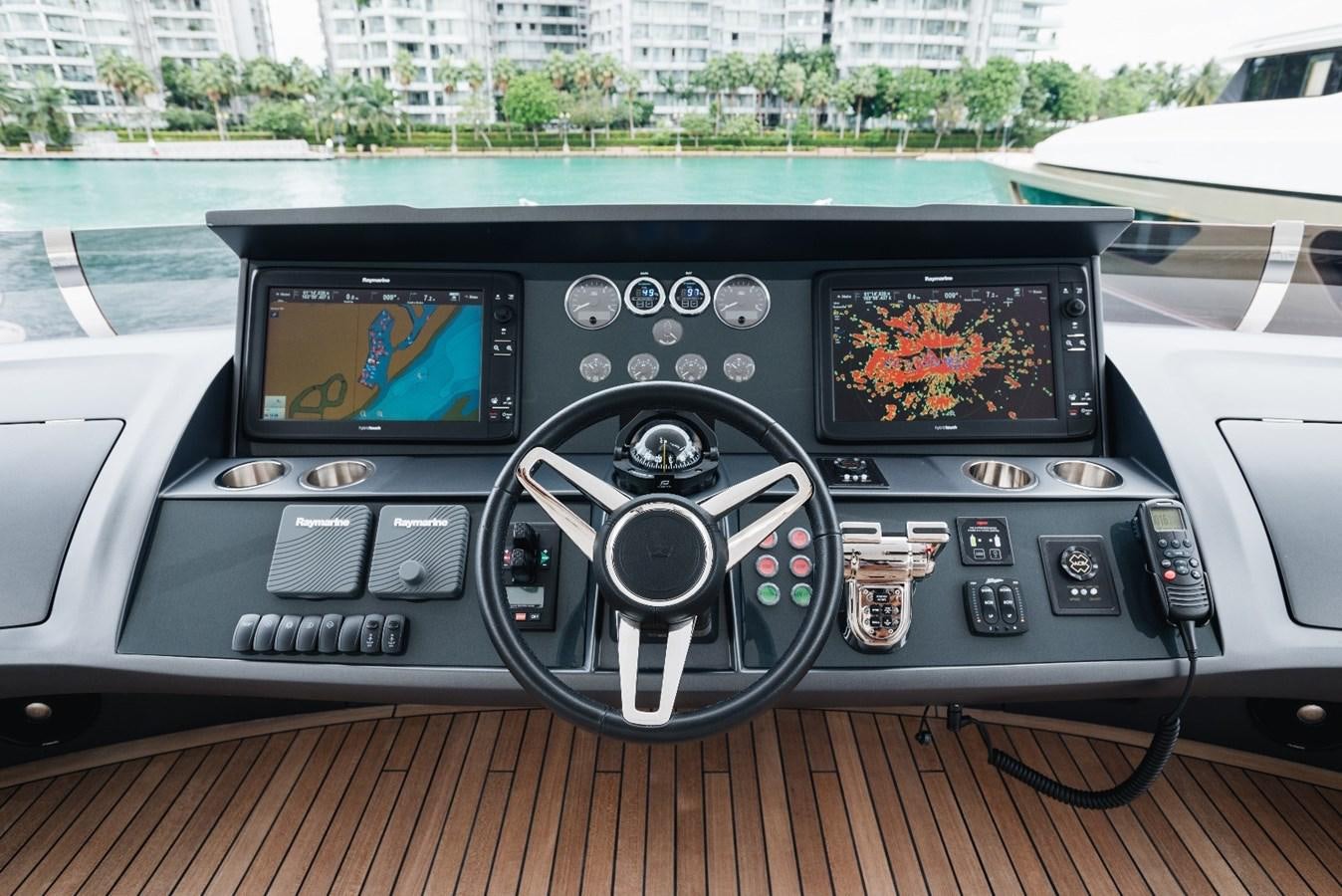 a dashboard of a car aboard ISLAND PRINCESS Yacht for Sale