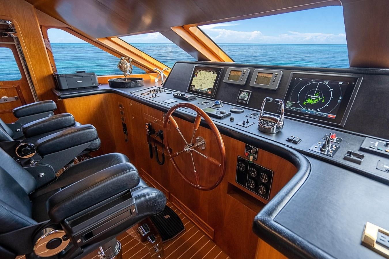 the inside of a car aboard ROXY MARIA Yacht for Sale