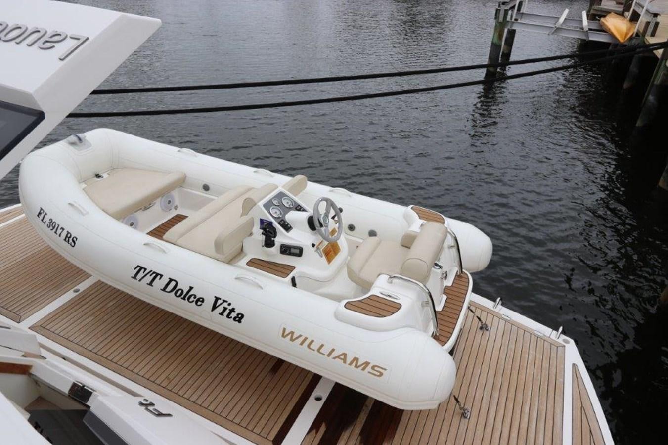 a space ship on the water aboard AQUA VISTA Yacht for Sale