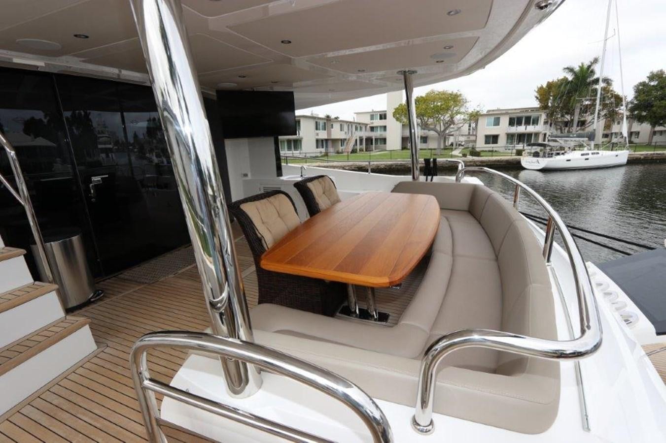 a boat on a water body aboard AQUA VISTA Yacht for Sale