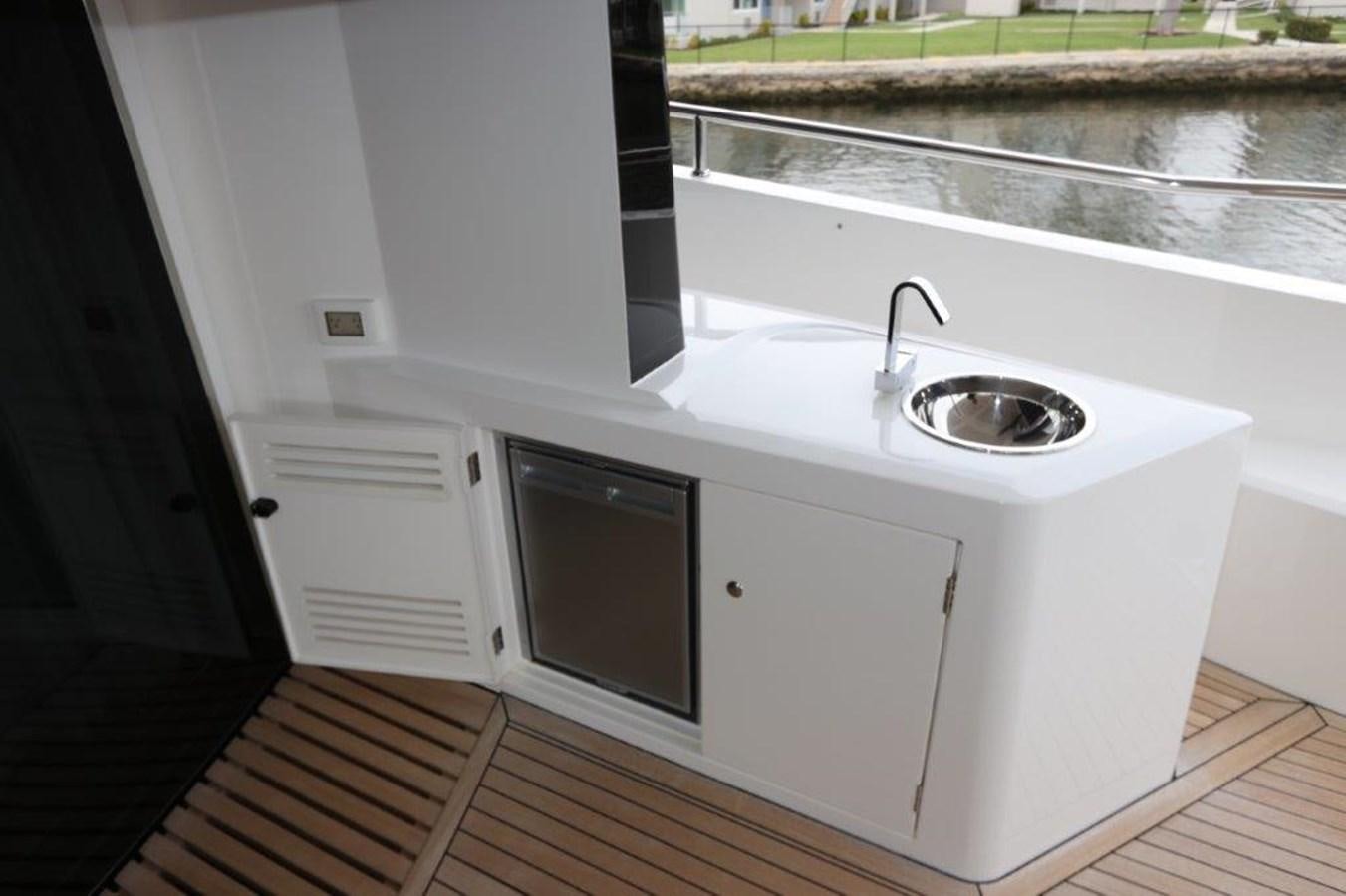 a sink in a kitchen aboard AQUA VISTA Yacht for Sale