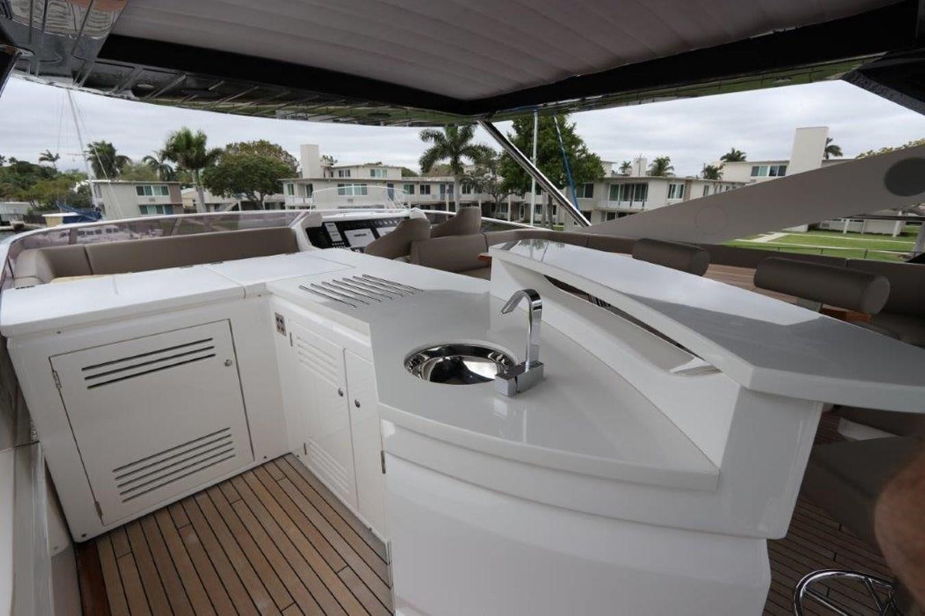 a white sink in a room aboard AQUA VISTA Yacht for Sale