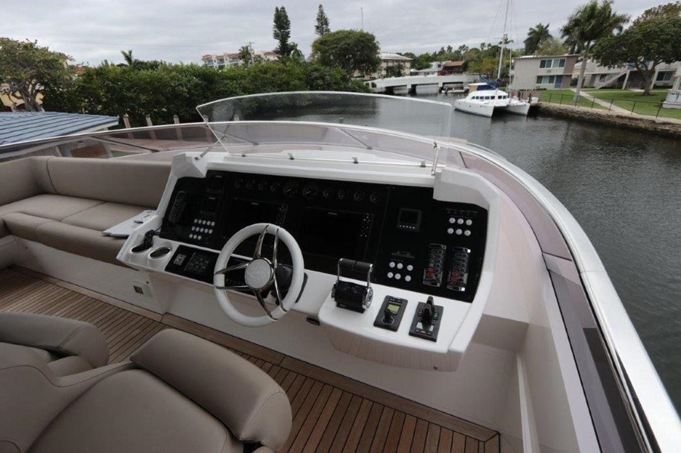 the interior of a car aboard AQUA VISTA Yacht for Sale