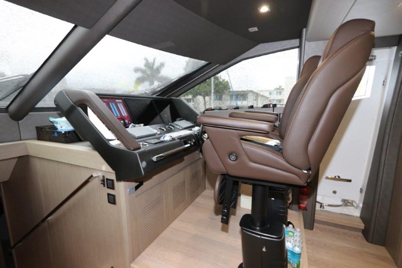 a car with a seat open aboard AQUA VISTA Yacht for Sale