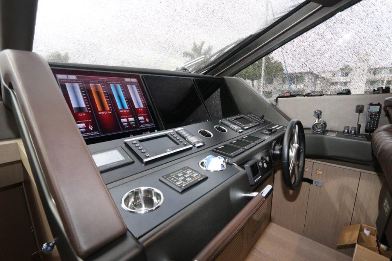 inside of a car aboard AQUA VISTA Yacht for Sale