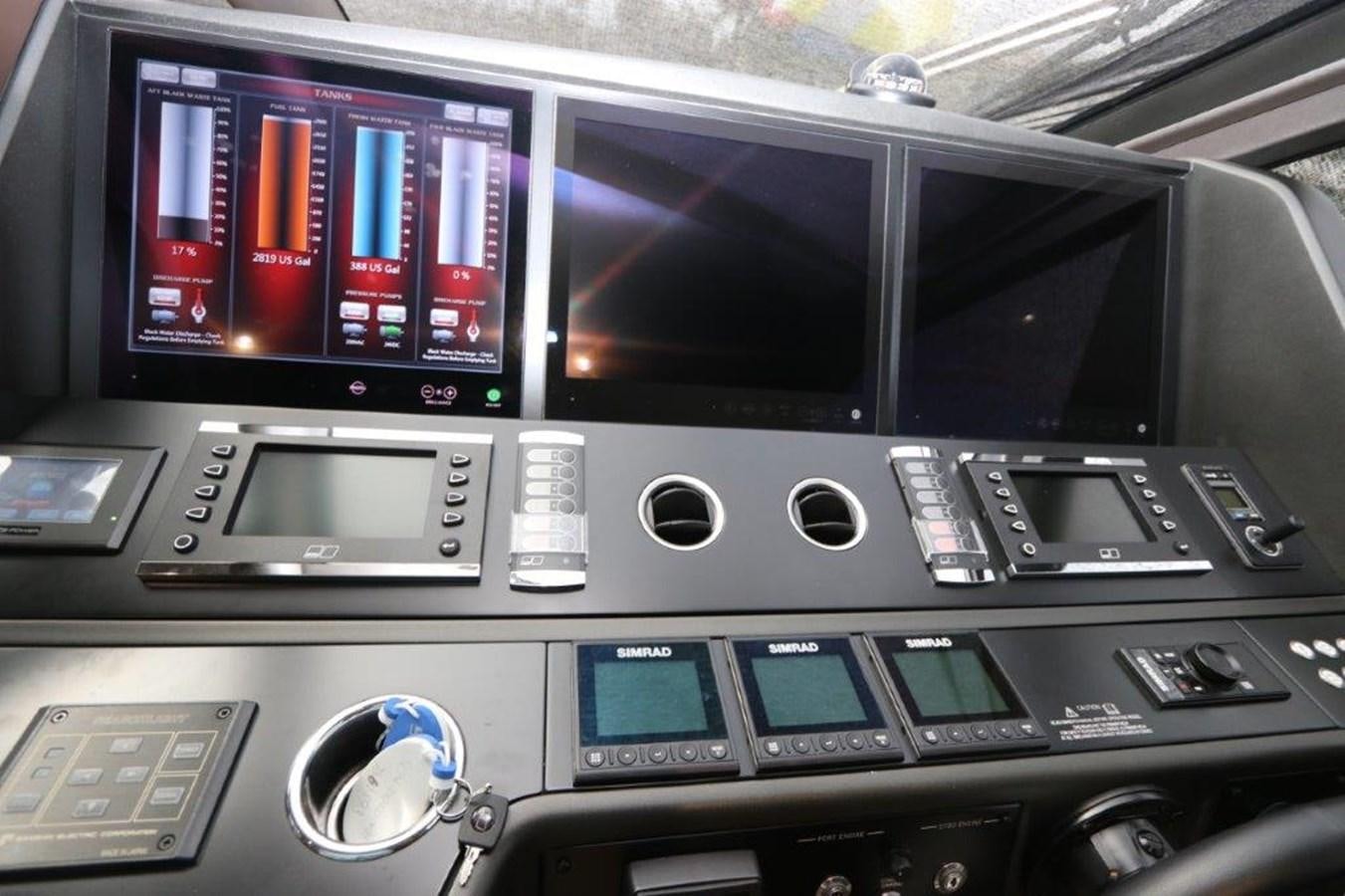 a car with a screen and buttons aboard AQUA VISTA Yacht for Sale
