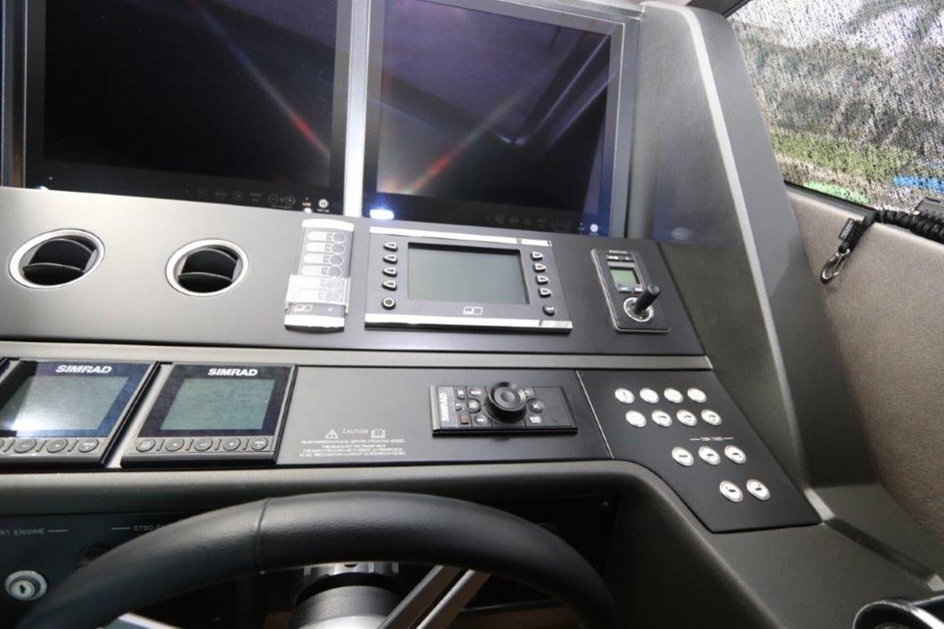 the inside of a car aboard AQUA VISTA Yacht for Sale