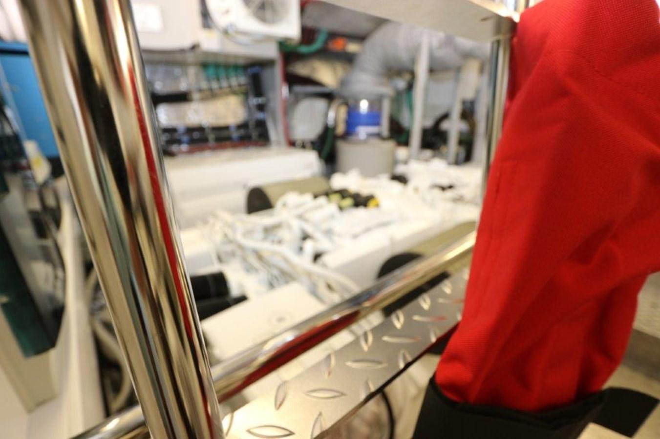 a person standing in a room aboard AQUA VISTA Yacht for Sale