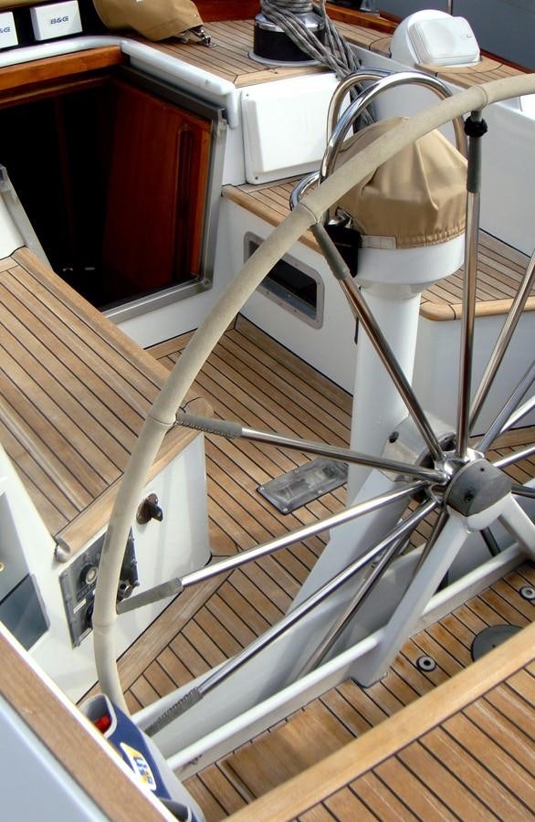 a white metal object with a handle aboard VOLADOR Yacht for Sale