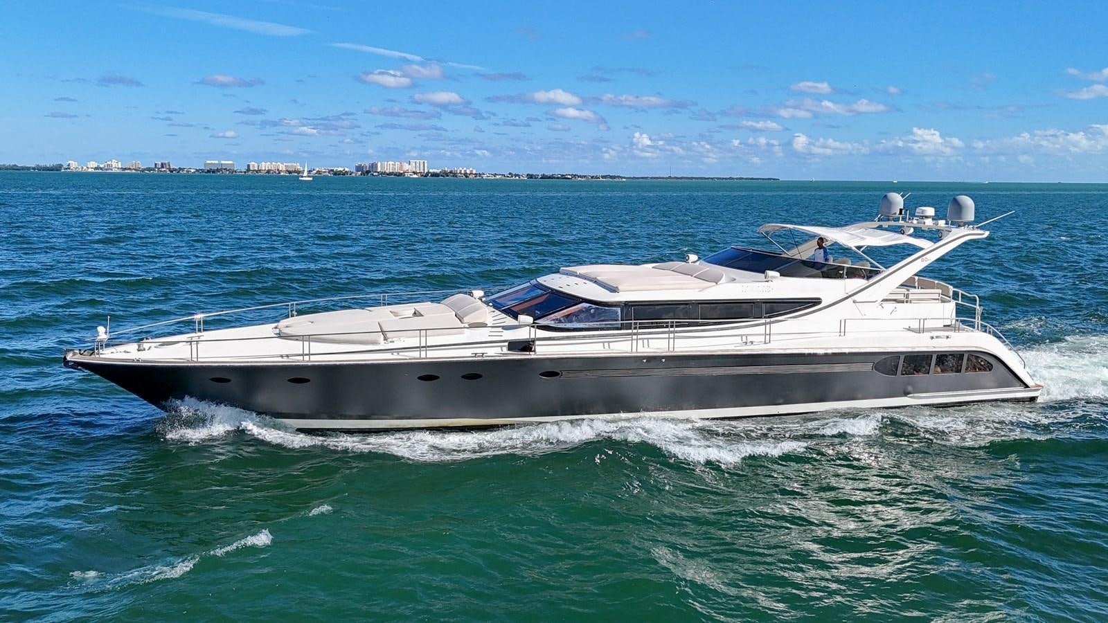 a white yacht in the water aboard ZOOOM Yacht for Sale