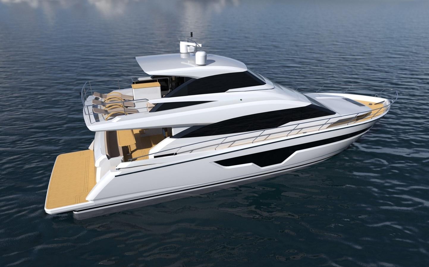 a boat on the water aboard JOHNSON 70' SKYLOUNGE M/Y Yacht for Sale