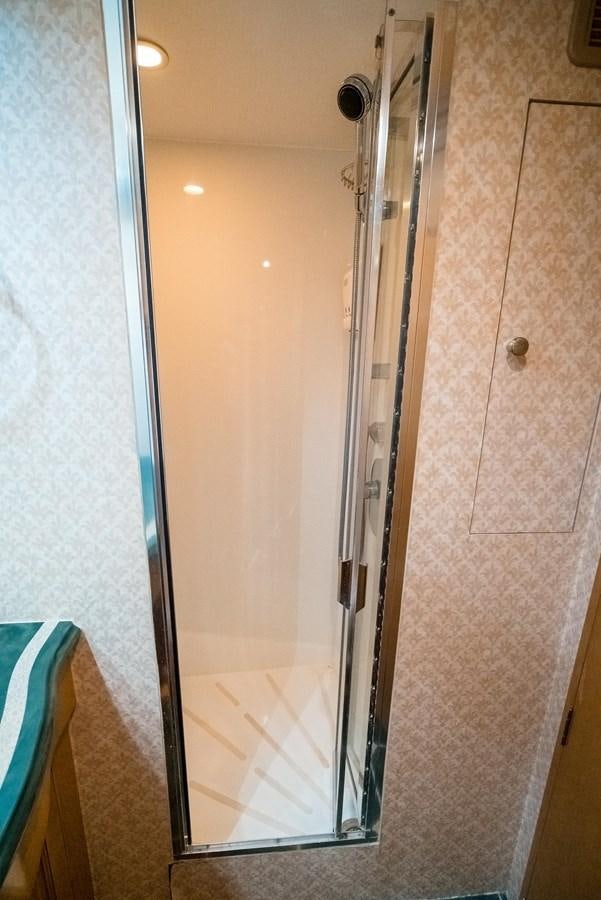 a shower unit in a bathroom aboard JUST LIKE THAT Yacht for Sale