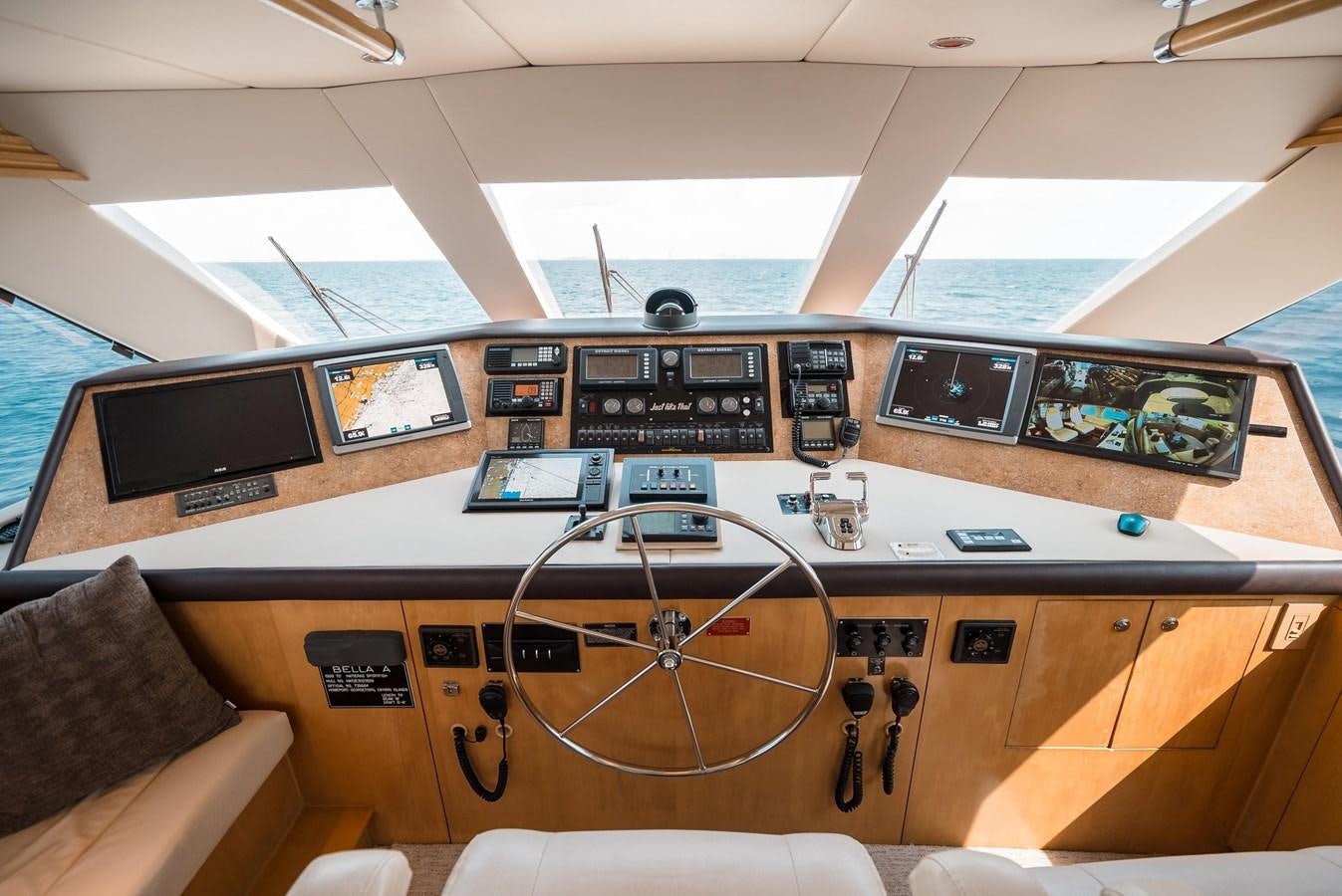 a control panel on a boat aboard JUST LIKE THAT Yacht for Sale