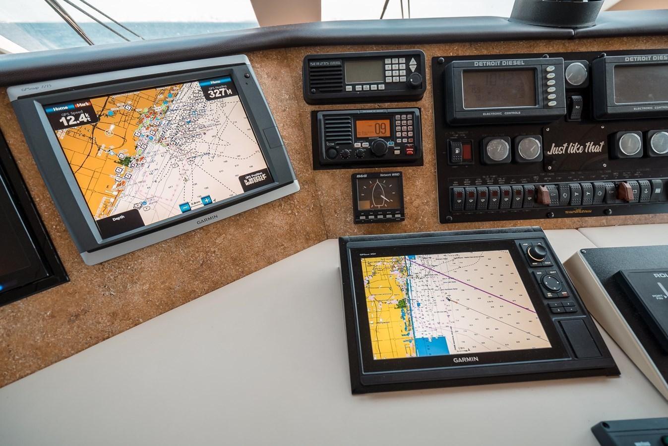 a tablet and a computer monitor aboard JUST LIKE THAT Yacht for Sale