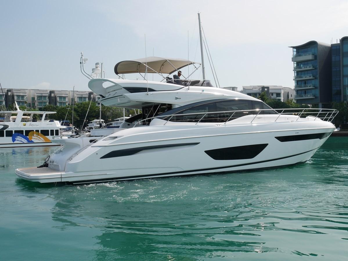 a white yacht in the water aboard KATI Yacht for Sale