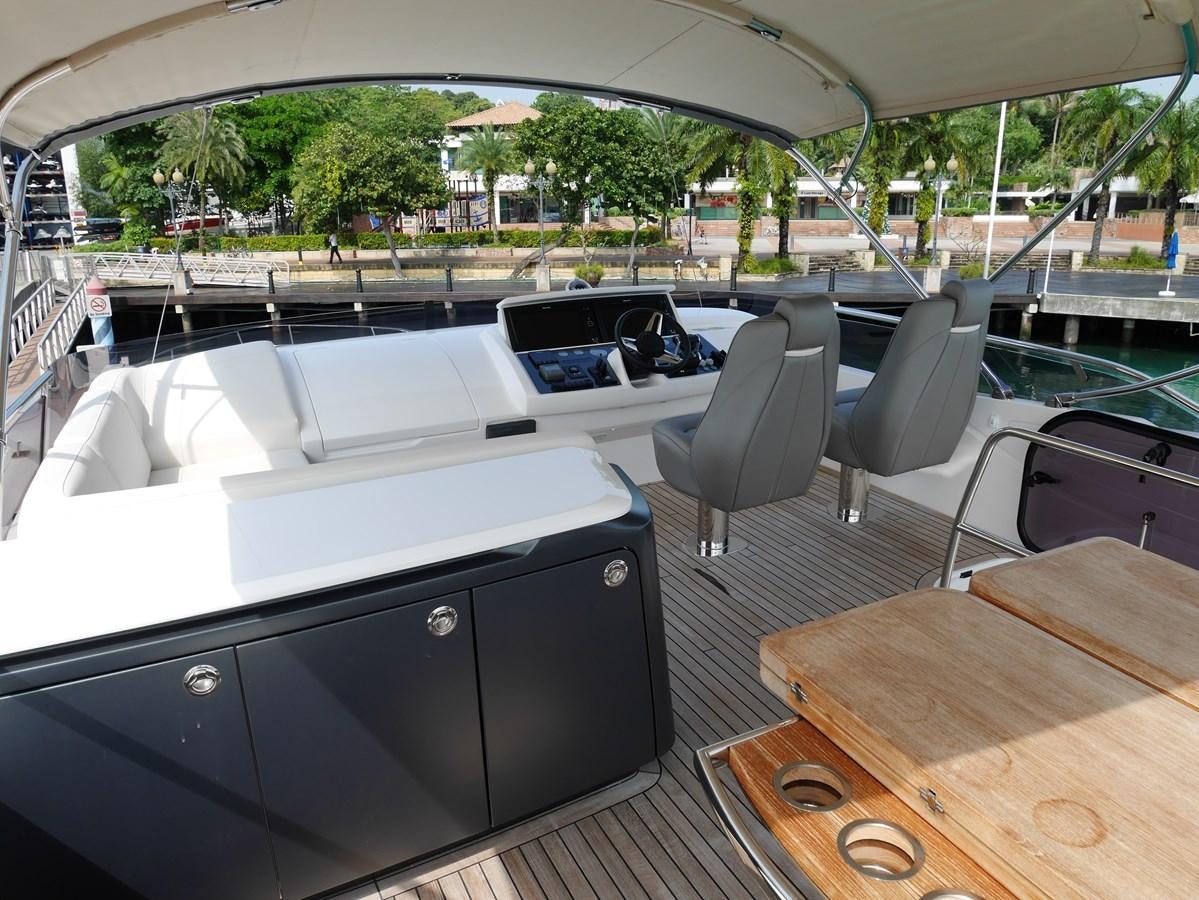 a boat on a deck aboard KATI Yacht for Sale