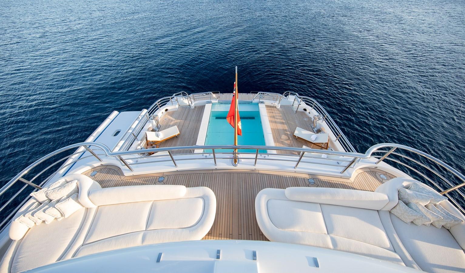 a boat on the water aboard PLVS VLTRA Yacht for Sale