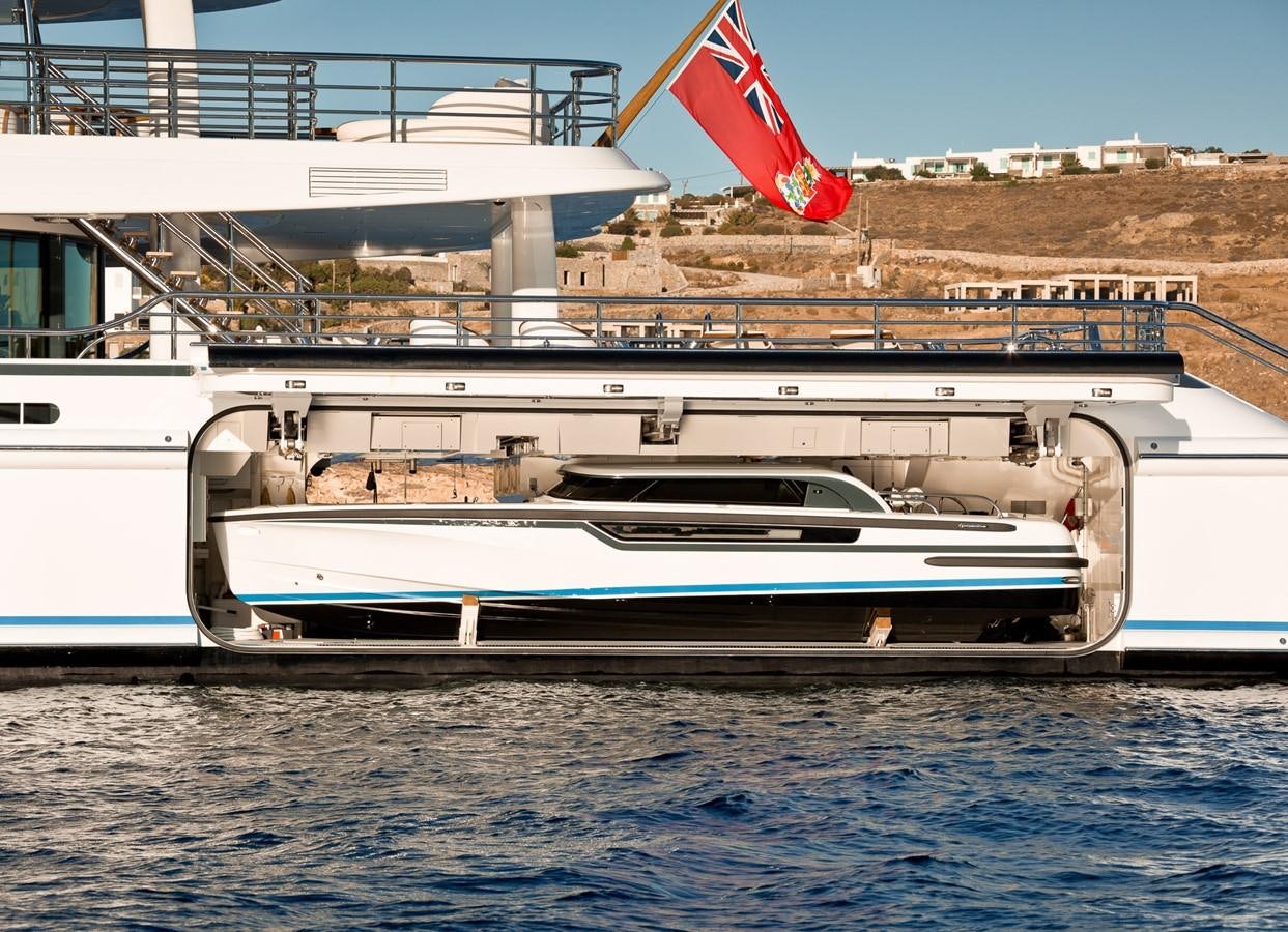 a boat on the water aboard PLVS VLTRA Yacht for Sale